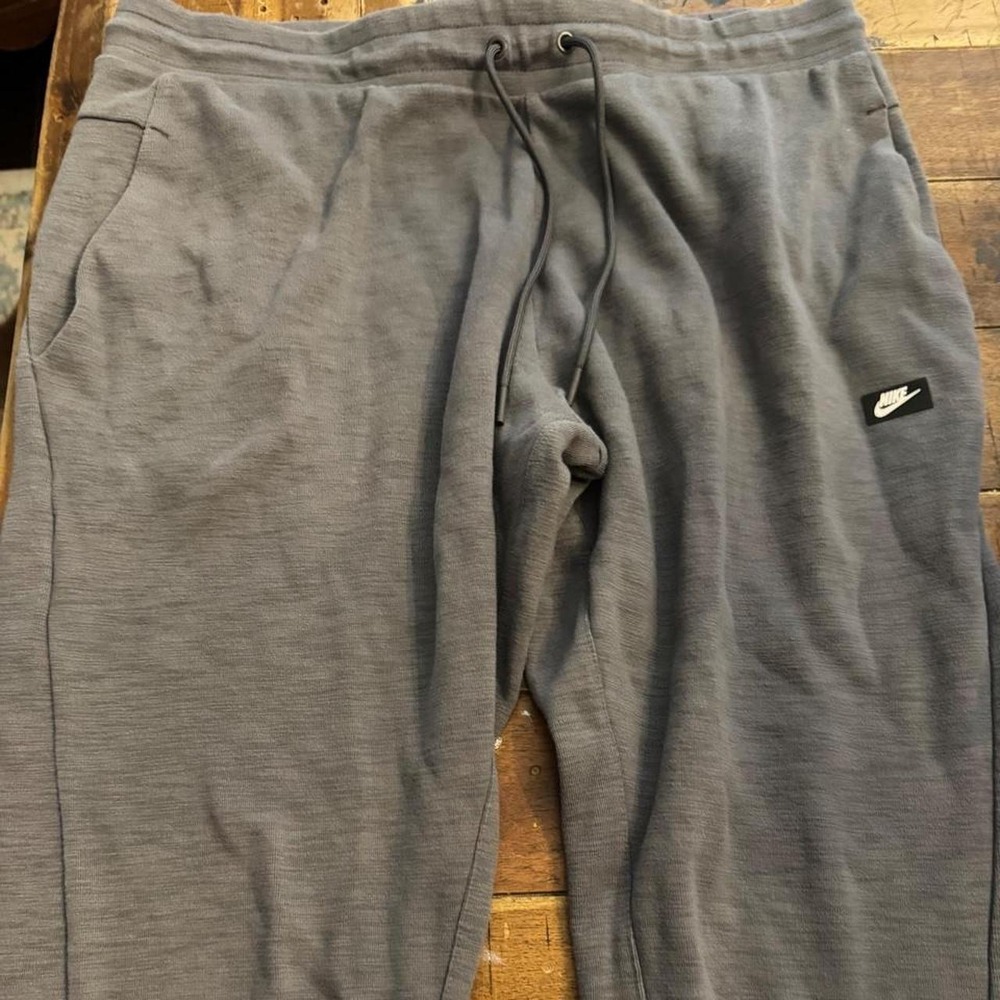Nike Mens XXL Charcoal Gray Heather Joggers Sweatpants Sportswear Cuffed Pants